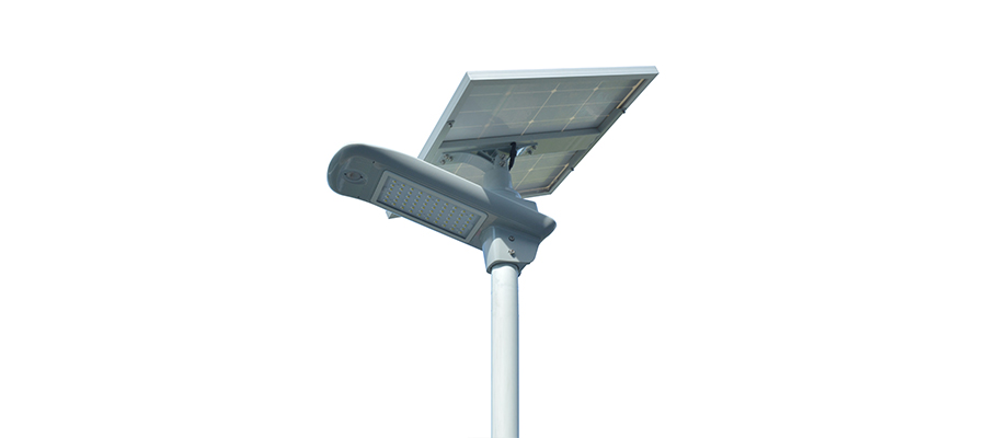 split solar power street light