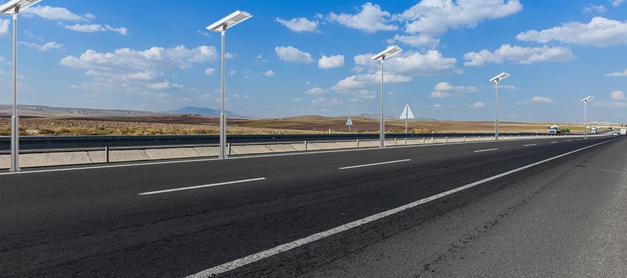 solar panel street light